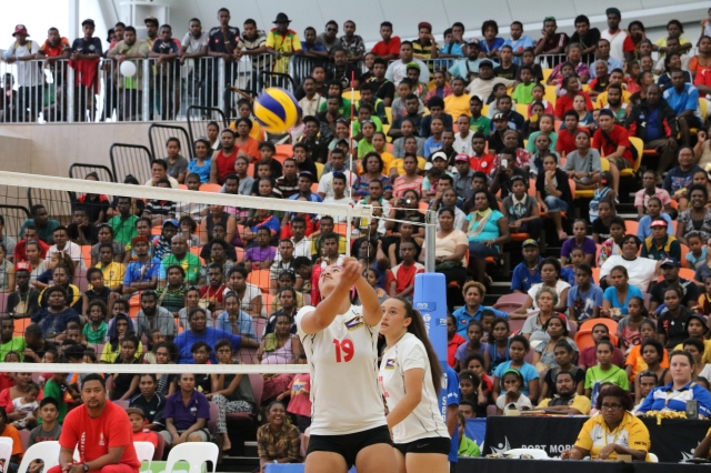 American Samoa won a gripping women's volleyball gold medal match. Photo by Daure Lota.